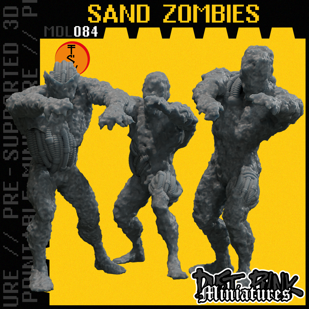 MDL084 SAND ZOMBIES [PRE-SUPPORTED]